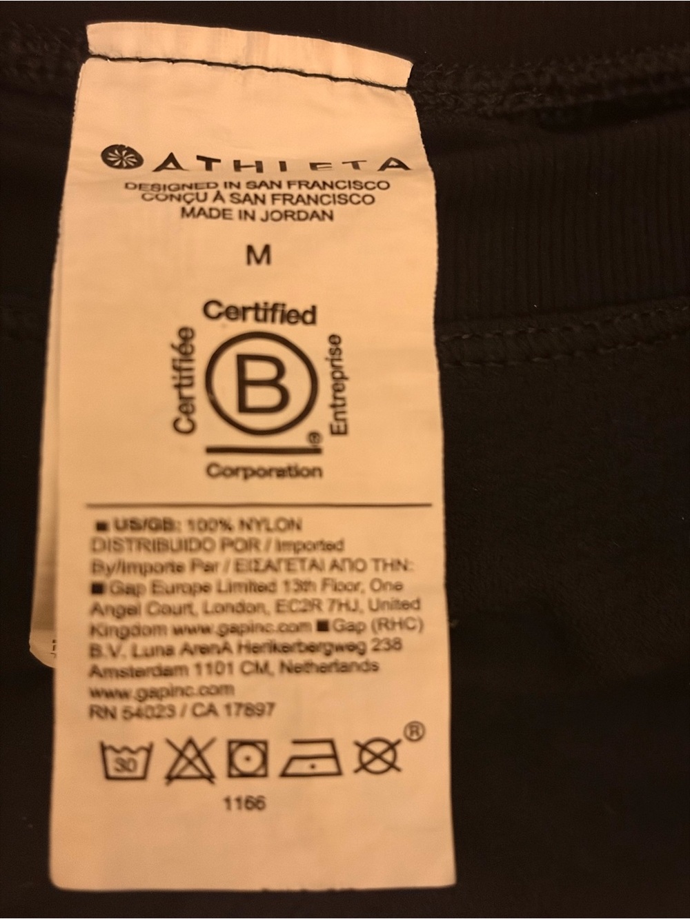 * Athleta Momentum Black Women's Short-Sleeve Tee SZ Medium * - Picture 9 of 9